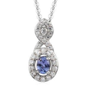 🌹AAA Tanzanite, Zircon Halo Pendant Necklace & Earrings